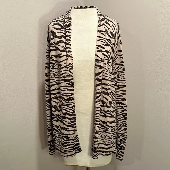Animal print cardigan h&m best sale